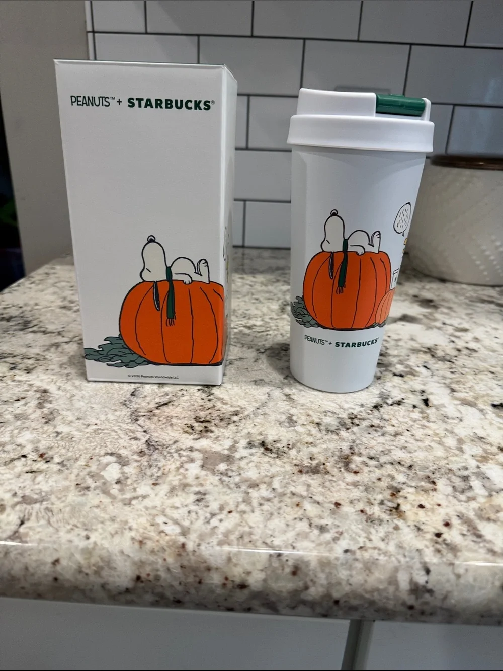 Starbucks Peanuts + Starbuck Travel Tumbler NWT/box